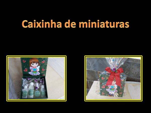 Caixa MDF com miniaturas personalizadas