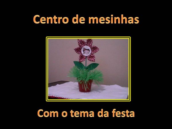 Centro de mesa infantil com tema