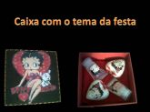 Caixa com tema da festa